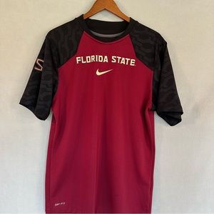 Florida State Nike dri-fit burgundy black tee short sleeve size S